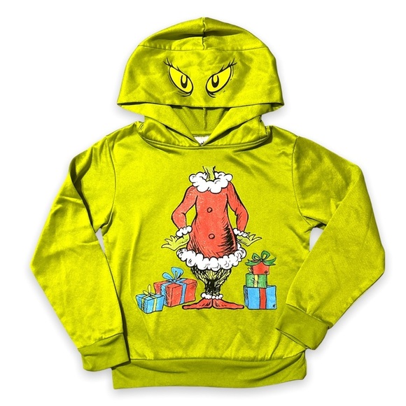 Girls Grinch Christmas Hoodie & T-shirt Bundle Size 5/6 - Picture 2 of 10